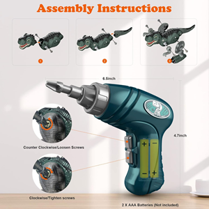 ربات اسباب بازی دایناسور کنترلی با ابزار Electric walking diy Dinosaur_اسباب بازی